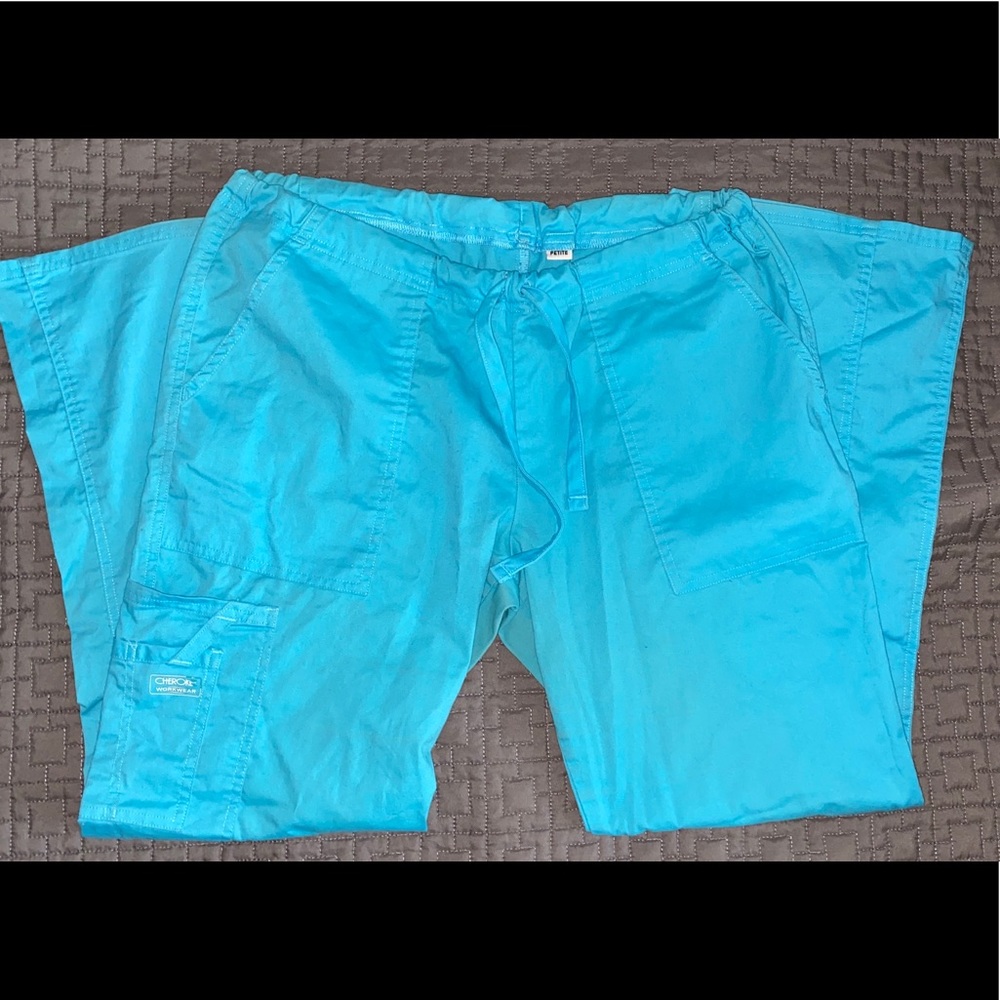 Aqua blue scrub pant